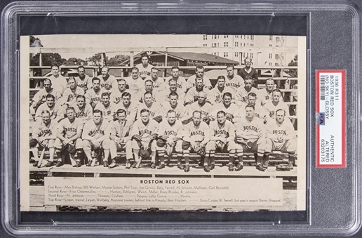 1936 R311 Boston Red Sox Glossy Team Photo - PSA Authentic